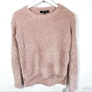 Ellen Tracy | NWT Hi-Lo Fuzzy Ribbed Blush Sweater
